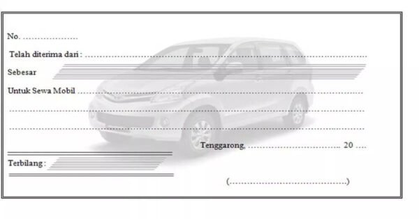 Contoh Kwitansi Sewa Mobil Jakrent